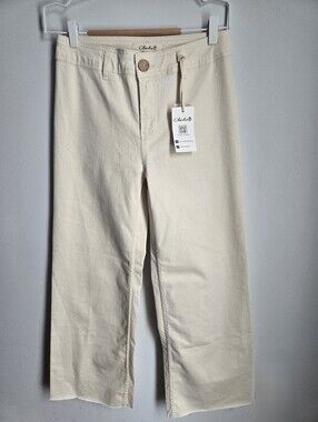 New CHARLIE B. Jeans Off-White Flare Leg Pants